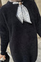 Gülseli Crew Neck Hijab Knitwear Tunic with Scarf and Brooch Detail - 3