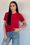 Women's Double Collar Basic T-Shirt - 5
