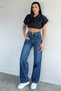 Women's Casual Style Palazzo Jean Denim Pants