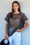 Women's Sequin Detailed Mesh Blouse