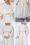 Polo collar elastic belt detailed hijab dress - 3