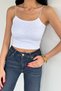 Women's Rubber Strap Stoned Crop Top Blouse - 2