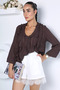 V-Neck Ruffle Blouse