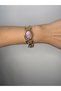 Oval-Link Women's Wristwatch - Gold-Tone - Pink Dial