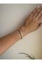 Gold Color Zircon Stone Geometric Women's Bracelet - Marquise Middle Stone - 3