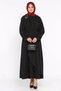 Gold Buckle Detailed Waist Tie Muslim Dress - 4