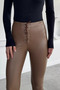 Women's Raised Waist Lace-Up Detailed Leather Leggings - 4