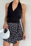 Women's Double-Breasted Collared Gathered Blouse - 2