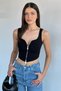 Women's Double-Way Zipper Covered Bustier