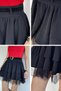Women's Layered Skirt with Belt Accessories and Lace Detail - 2