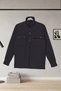 Men's Front Zippered Double Pocket Seasonal Coat - 3