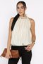 Gülseli Collar Beaded Detailed Striped Blouse