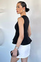 Women's Belt Detailed Gold Buckle Volan Blouse - 4