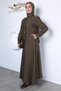 Front Snap Jacket Skirt Hijab Double Set - 2