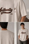 Men's Crew Neck Embossed Printed T-Shirt - 3