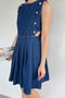 Pleated Jean Denim Dress - 3