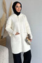 Gülseli Hooded Double Pocket Front Zipper Hijab Knitwear Cardigan - 3