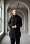 Hair Braided Scarf Tunic Trousers Hijab Knitwear Three-Piece Set - 3