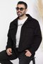 Men's Cashmere Coat with Front Snap Buttons
