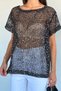 Women's Sequin Detailed Mesh Blouse - 4