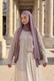 Boynu Kapatan Ninja Boneli Practical Combed Cotton Shawl, Ps-59, Lilac