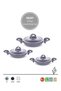 |   Galaxy Granite Omelet Set |   Deep Form |   Durable Granite Coating | Non-Stick |   18Cm-20Cm-22Cm I - 2