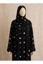 Floral Embroidered Black Abaya and Matching Hijab Set | Modest Daily Wear Dress - 2