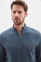 Ribbed Stand Collar Half Zipper Sweatshirt - 7