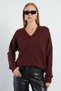 basic Pulover casual cu decolteu în V