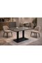 Rectangular Ceramic Table with Metal Base – Gray |   Movenhome - 3