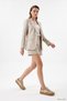 Women's Nude Lace-Up Genuine Leather Sneaker - 4