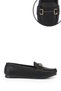 Women's Black Flat Sole Buckled Ballet Flats