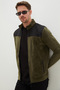 Zippered Parachute Fabric Detailed Stand Collar Fleece Jacket - 3