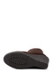 Women's Brown Suede Zippered Wedge Heeled Boots - 6