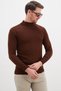 Basic High Neck Regular Fit Knit Sweater - 7