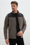 Zippered Parachute Fabric Detailed Stand Collar Fleece Jacket - 4