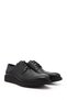 Men's Black Lace-Up Genuine Leather Classic Shoes - 3