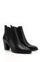 Women's Black Heeled Genuine Leather Chelsea Boots - 4