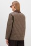 Waterway Patterned Velvet Detailed Quilted Coat - 9