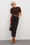 Patterned Belted Carrot Cut Trousers - 2