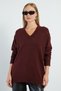 basic Pulover casual cu decolteu în V - 7