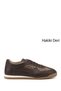 Women's Brown Rubber Laced Genuine Leather Sneaker