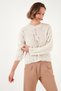Crew Neck Ripped Patterned Knitwear Sweater Women's Sweater 4616168 - 2