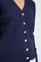 Buttoned V-Neck Openwork Knitwear Cardigan - 8