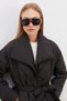 Waterway Patterned Belted Quilted Coat - 7