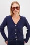 Buttoned V-Neck Knitwear Cardigan - 4