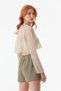 Gabardine Side Zipper Shorts Skirt - 6