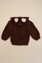 Teddy Bear Embroidered Zippered Girls' Plush Coat - 6