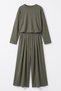 Pleated Trousers Pique Set 40779 - Light Khaki - 4
