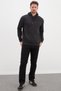 3 Thread Basic Hooded Kangaroo Pocket Sweatshirt - 2